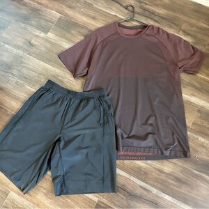 Bundle Lululemon Men Shorts and T-Shirt, Large